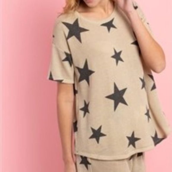 Waffle Knit Star Lounge Set - Picture 4 of 5